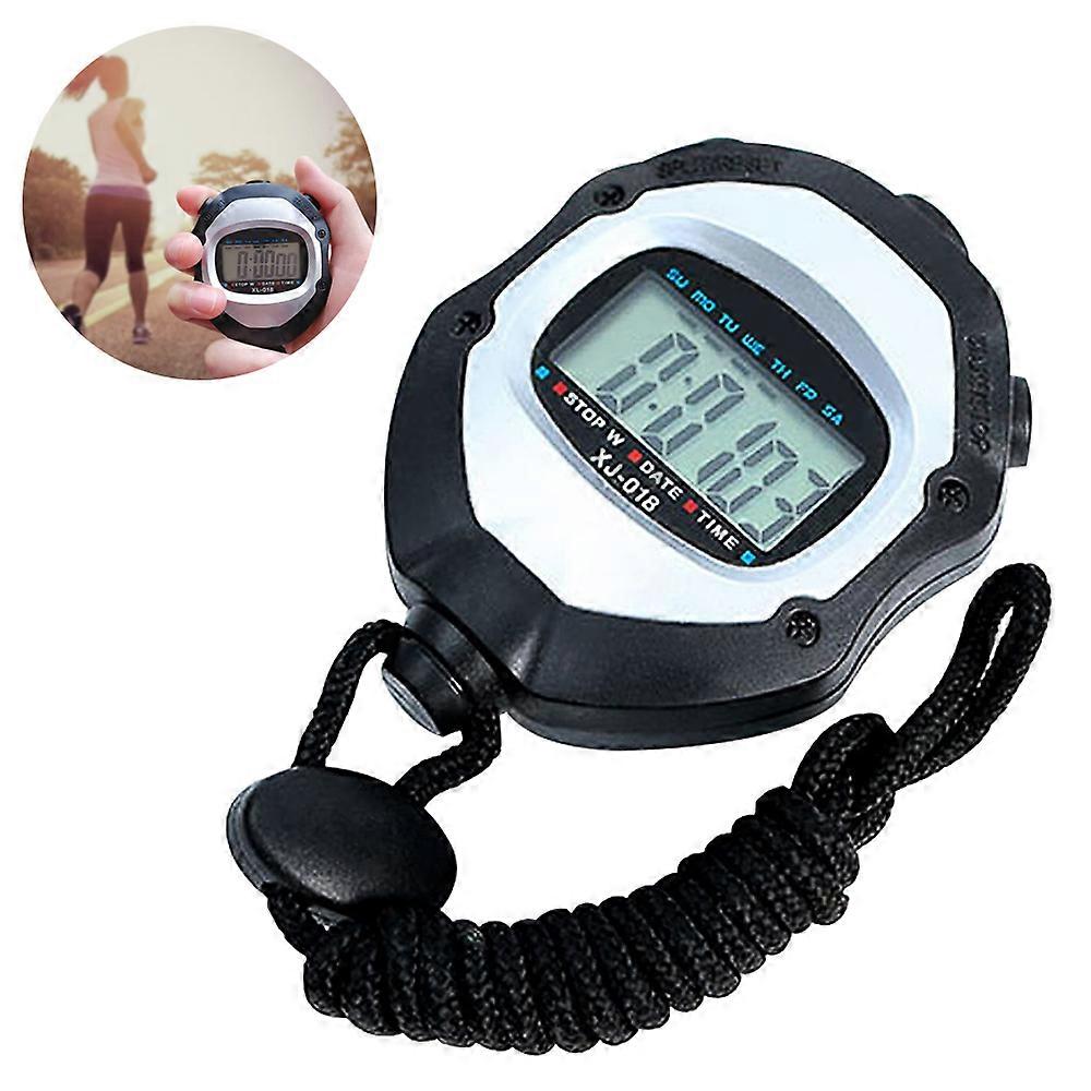 Cronômetro esportivo de alta qualidade com memória Lap Split e grande display LCD com luz de fundo