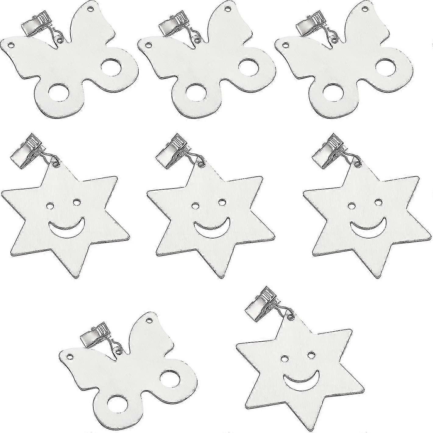 Set Of 8 Pliers; Less Steel Tablecloth - For The En - Tablecloth W With