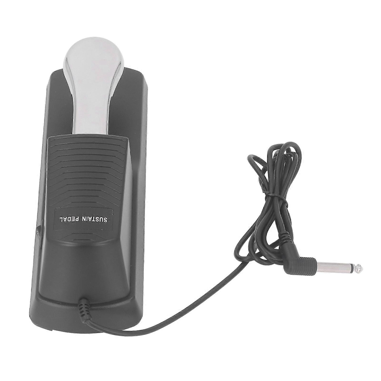 Universal Sustain Pedal for Piano Keyboard Replacement Portable Non-Slip Accessory with Striped Shell