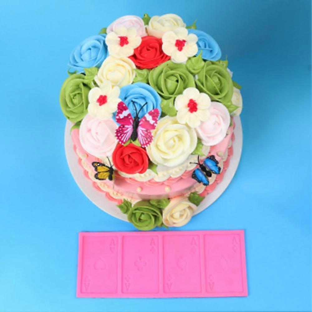 Silicone Mold Poker Shape Cake Cookie Chocolate Sugar Paste Baking Bakeware