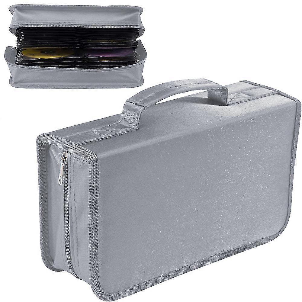 cd case,128 capacity mercerized cd dvd holder portable disc storage
