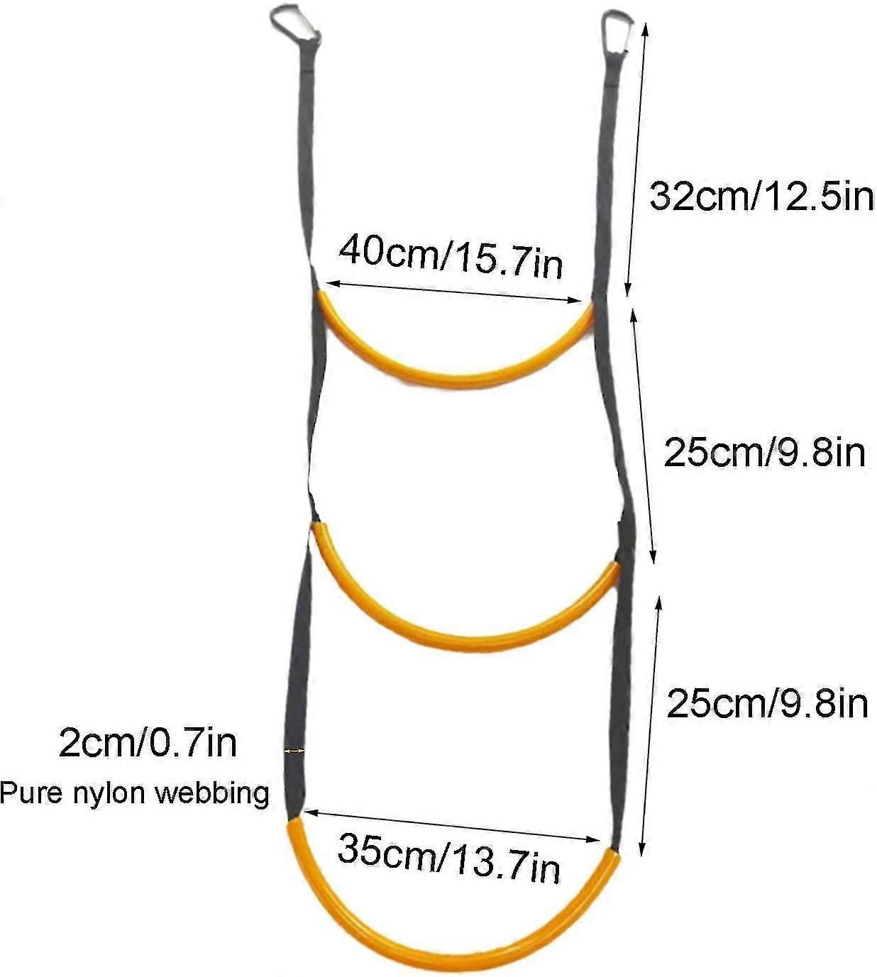 boat ladder - 3 step inflatable rope boat ladder, safe and reliable inflatable boat ladder, boat ladder for sailing dinghy, kayak, motorboa