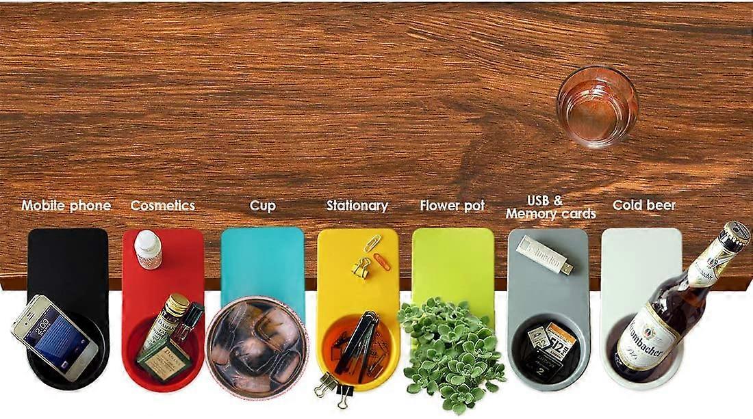 2pcs Clip Drink Bottle Cup Holder for Table Deskblue