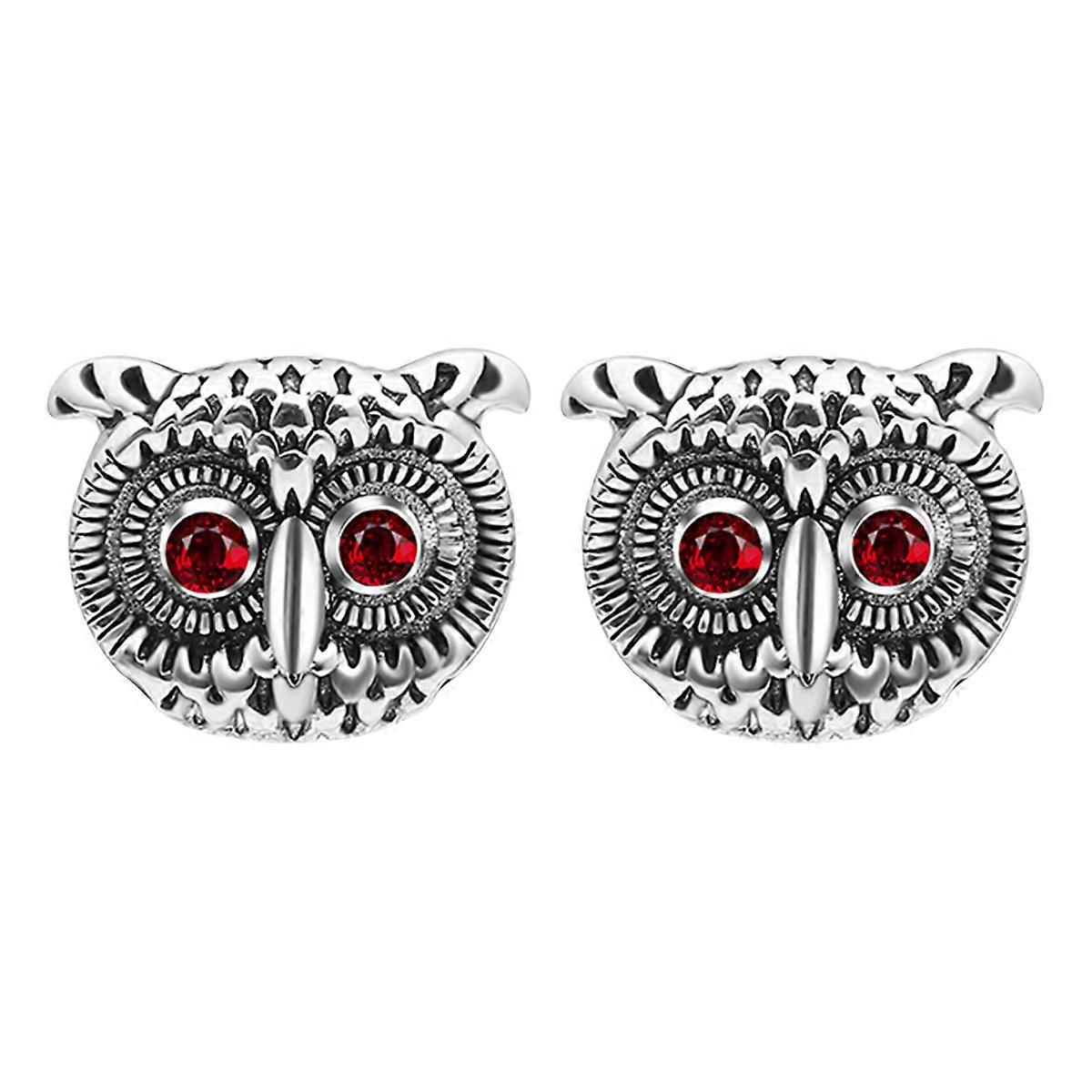 1 Pair Owl Shape Cufflinks Animal Cuff Links Button for Men Business Shirts Suit