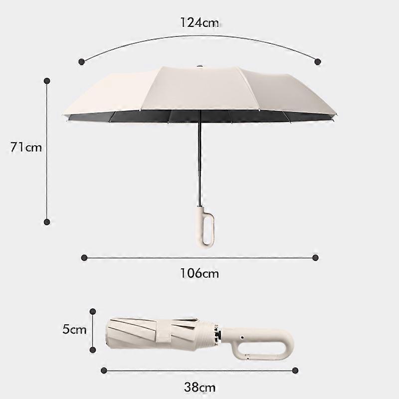 Automatic Rain Or Shine Umbrella Forward Beige 105cm