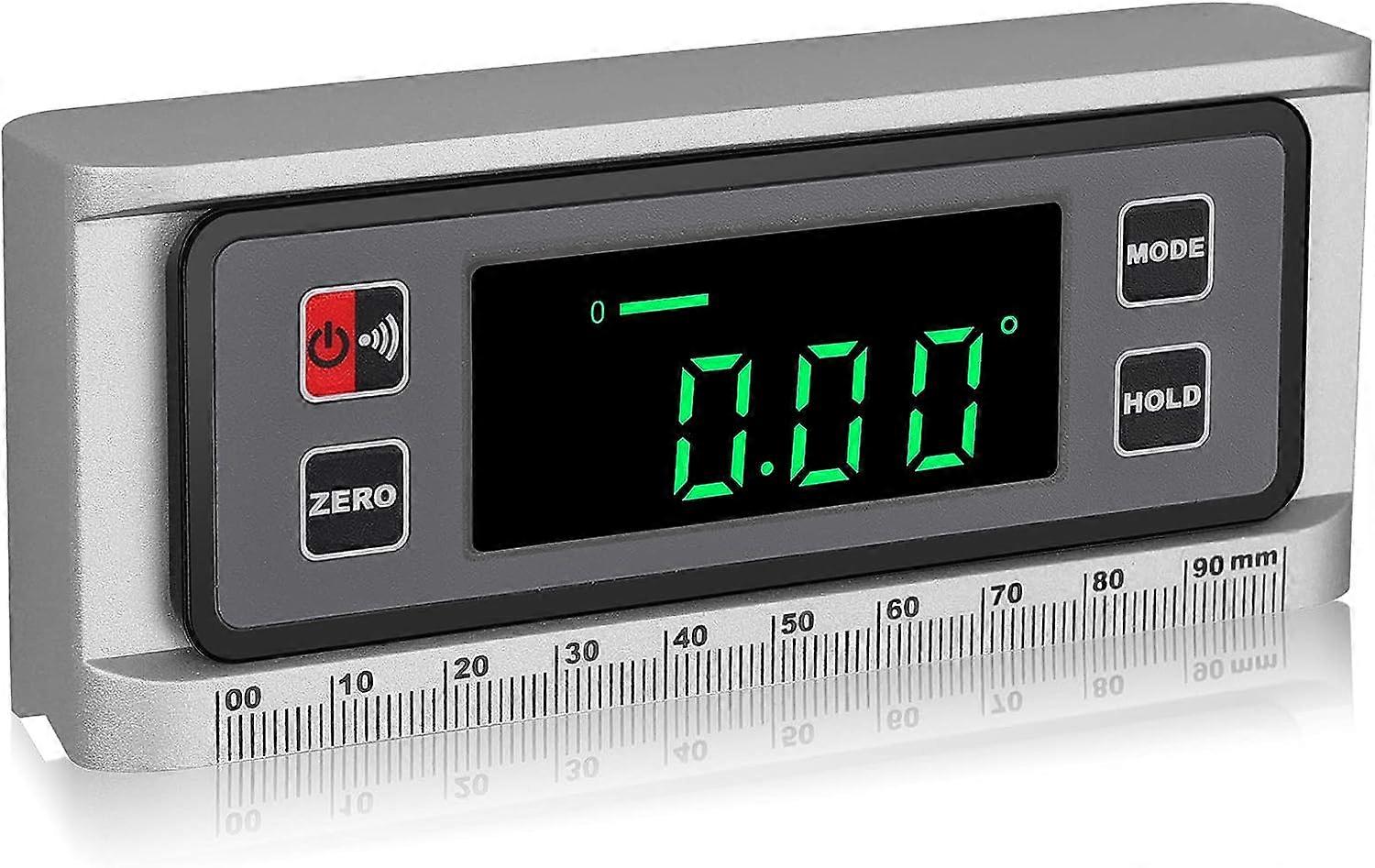 Inclinômetro Transferidor Digital XUNTOP com Escala 4 90 Nível Habitação com V-Groove Base Magnética LED Impermeável Ângulo Transferidor Ângulo Finder Bisel L