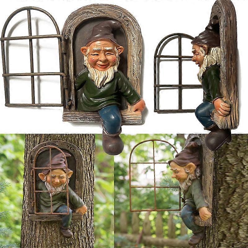 Cute Resin Dwarf Statue Gnome Outdoor Garden Figurines Decoration Home Adornment Lawn Courtyard
