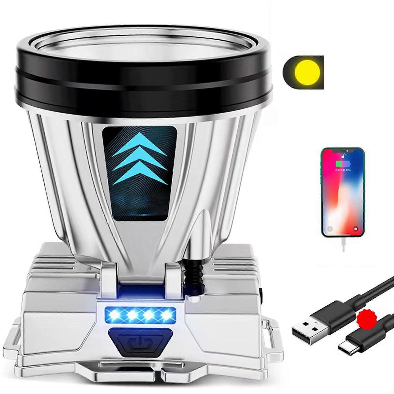 Super Bright High Power Front Lamp, Portable Front Lamp, LED Hunting Front Lamp, Adjustable Rechargeable Front Lamp for Camping, Running for Outdoor U
