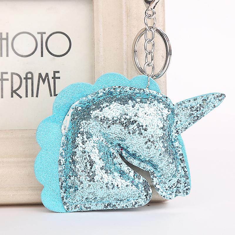 多色スパンコールを持つユニコーンペンダントキーチェーン