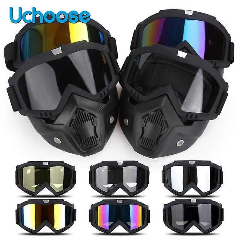 Motorcycle Glasses Masks Cycling Riding Motocross Sunglasses Snowboard Eyewear Mask Goggles Helmet Tactical Windproof Handsome