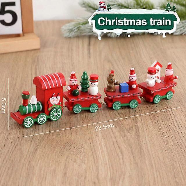 Christmas Wooden Train Merry Christmas Decorations for Home 2023 Xmas Tree Ornament Navidad Noel Kids Gift Happy New Year 2024