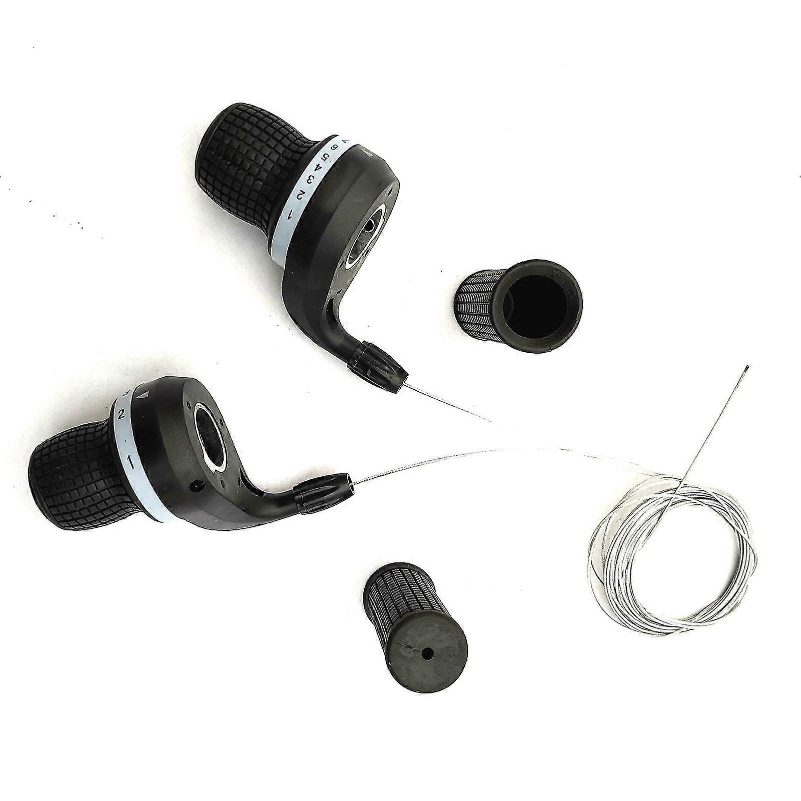 Bicycle Twist Shifter Set Simple Installation Lightweight 3/7 Speed Bike Shift Lever Non-slip Bike Handle Bar Grips Kit