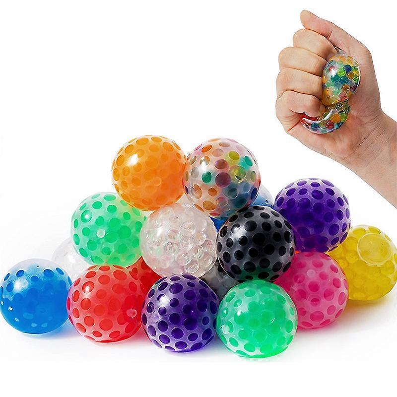 12 Pcs Sensory Stress Ball Alleviate Tension Anxiety Improve Focus Colorful Fidget Toy For Kids Adults Random Color