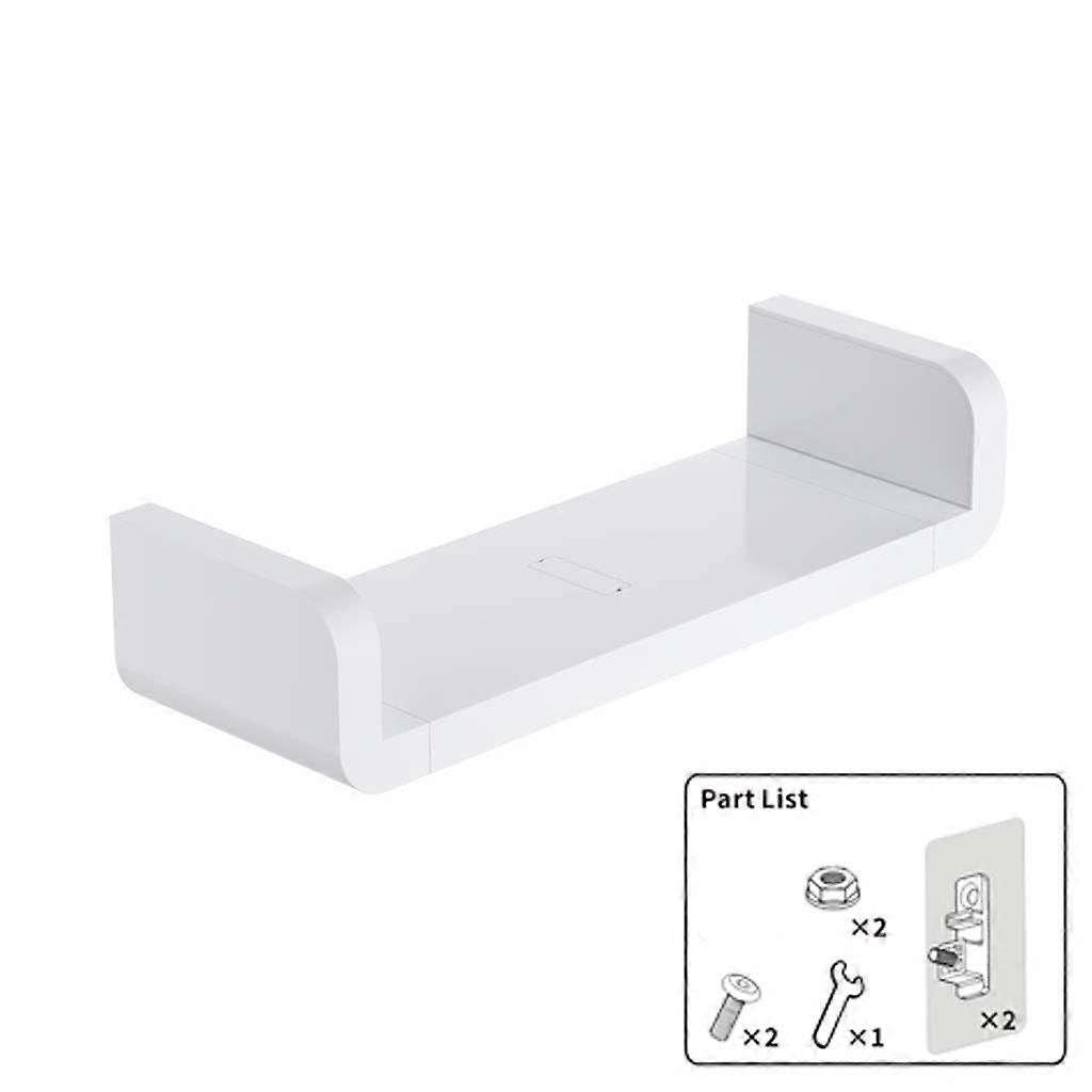 U Shaped Plastic Wall Mounted Bathroom Wall Shelf Suction Floating Rack Shower Storage Organizer