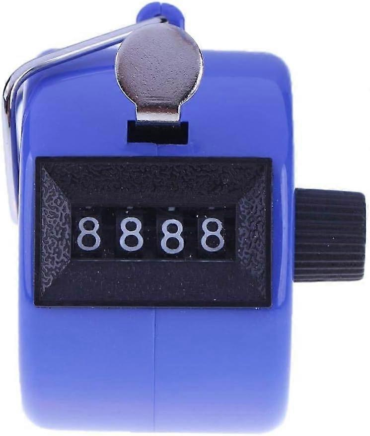 4 Digit Number Reusable Plastic Shell Hand Held Blue Comfortable and Environmentally