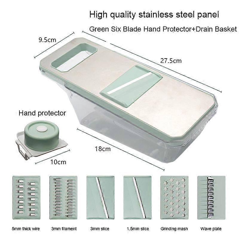 Multi-function Vegetable Cutter With Storage Box For Slicing, Cutting