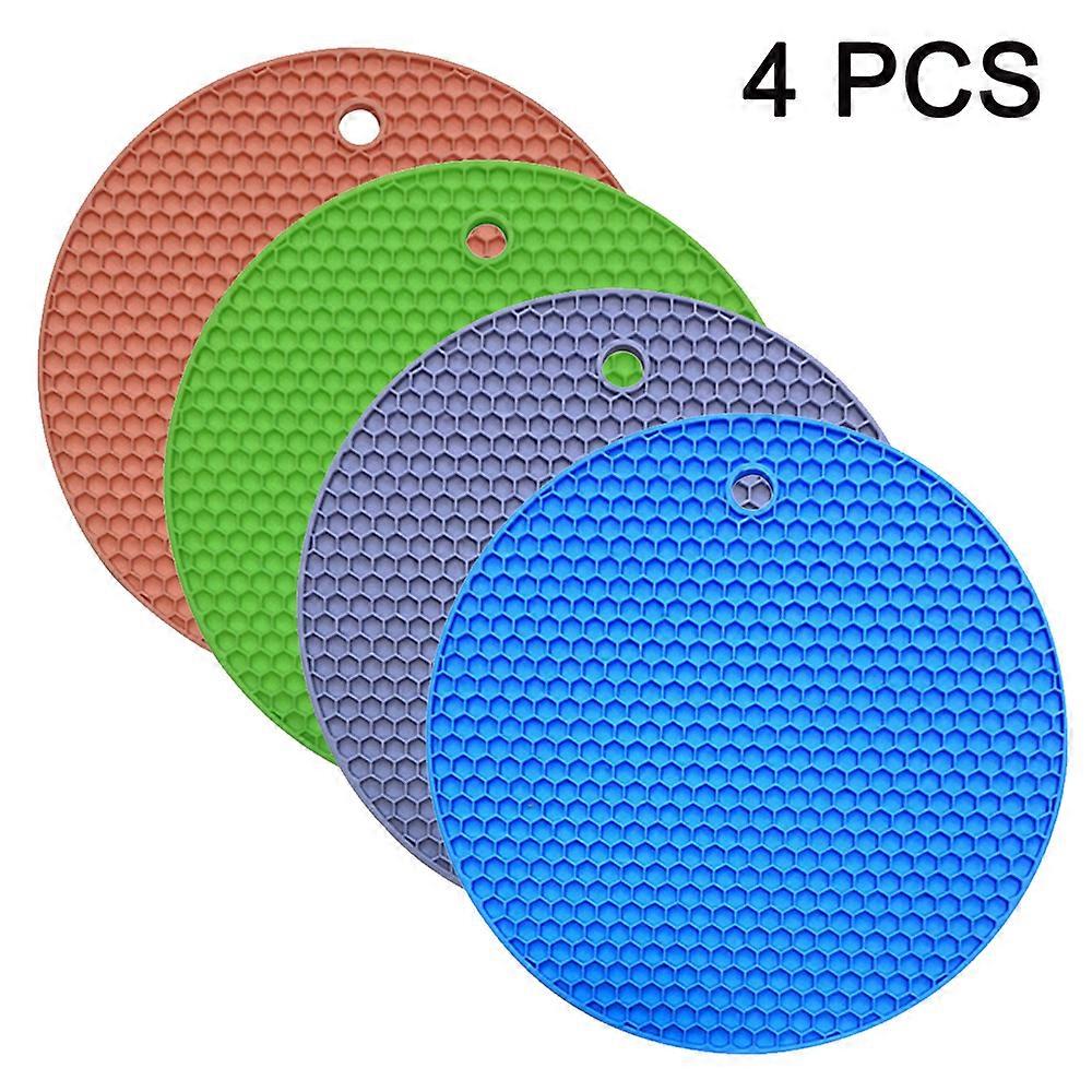 4pcs Silicone Placemat Honeycomb Mat, Waterproof and Heat-insulating Table Mat, High Temperature and Heat Protection Mat