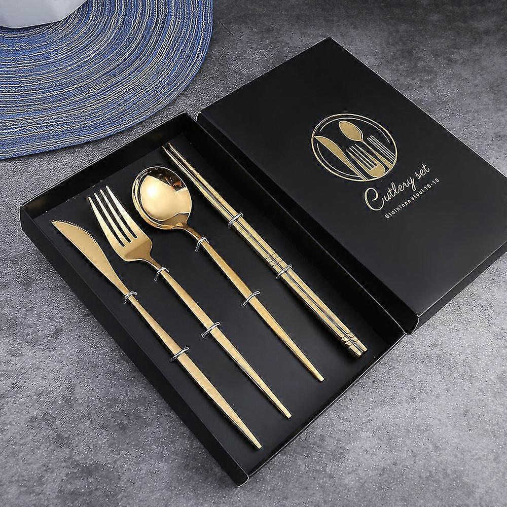 Kitchen Tableware Chopsticks Western Steak Cutlery Chopsticks Set (b)