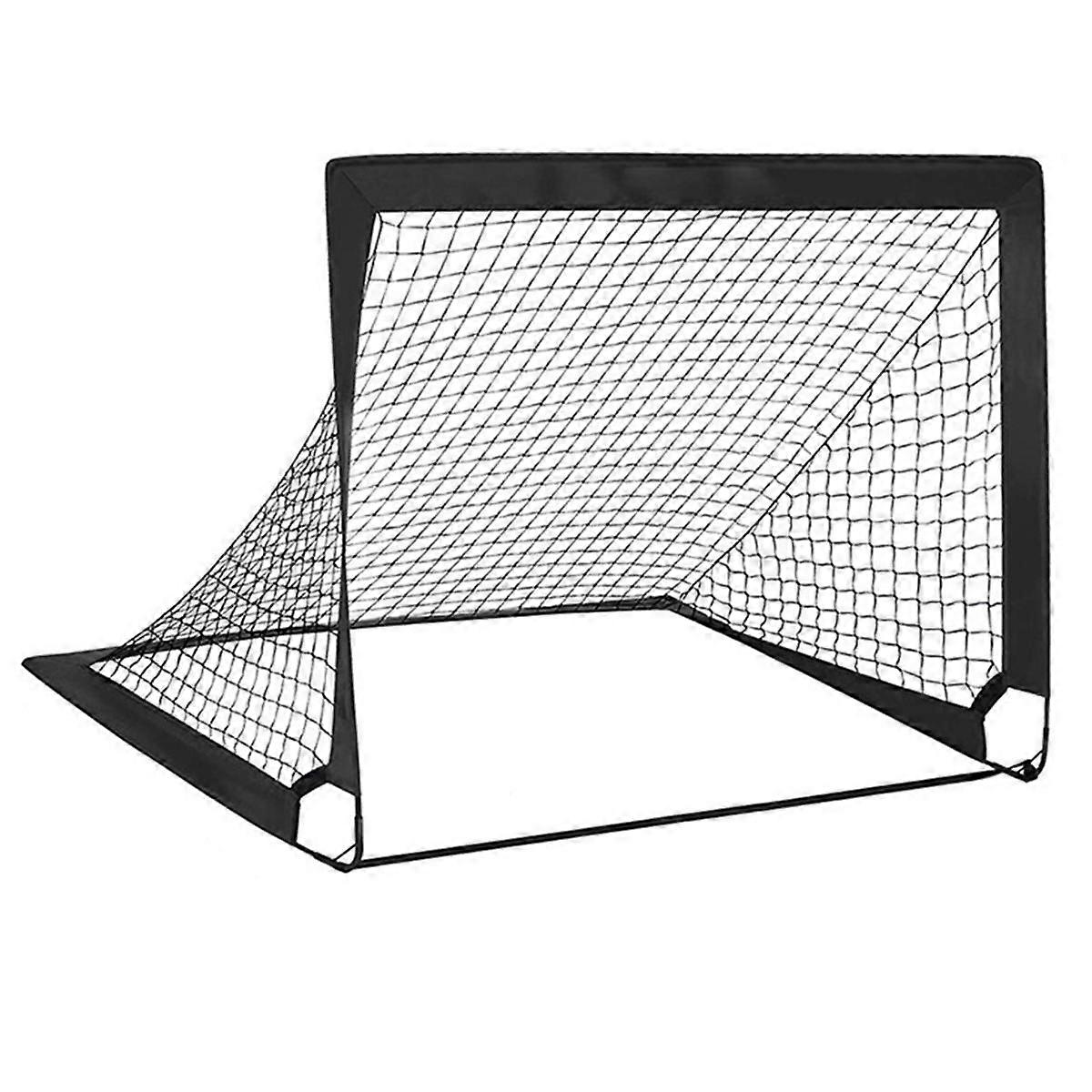 But de football noir pour enfants, portable, pliable et mobile