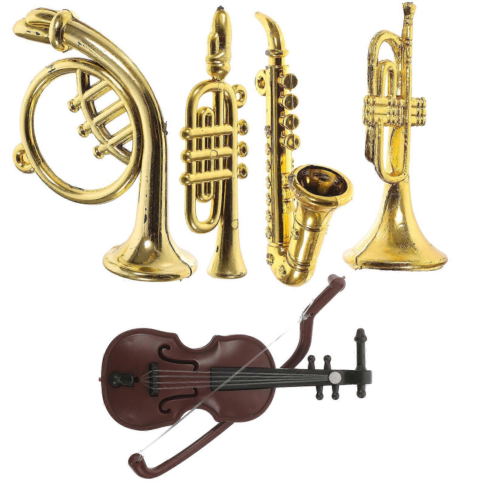 5pcs Doll House Miniature Instruments Tiny House Instruments Toys Dollhouse Decoration(1:12)