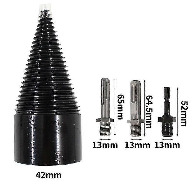Wood Splitter Drill Bits,firewood Log Drill For Hand Drill With 3 Handle Hex Shank Square And Round 42mm+ Round Handle Square Handle Small Hexagonal H