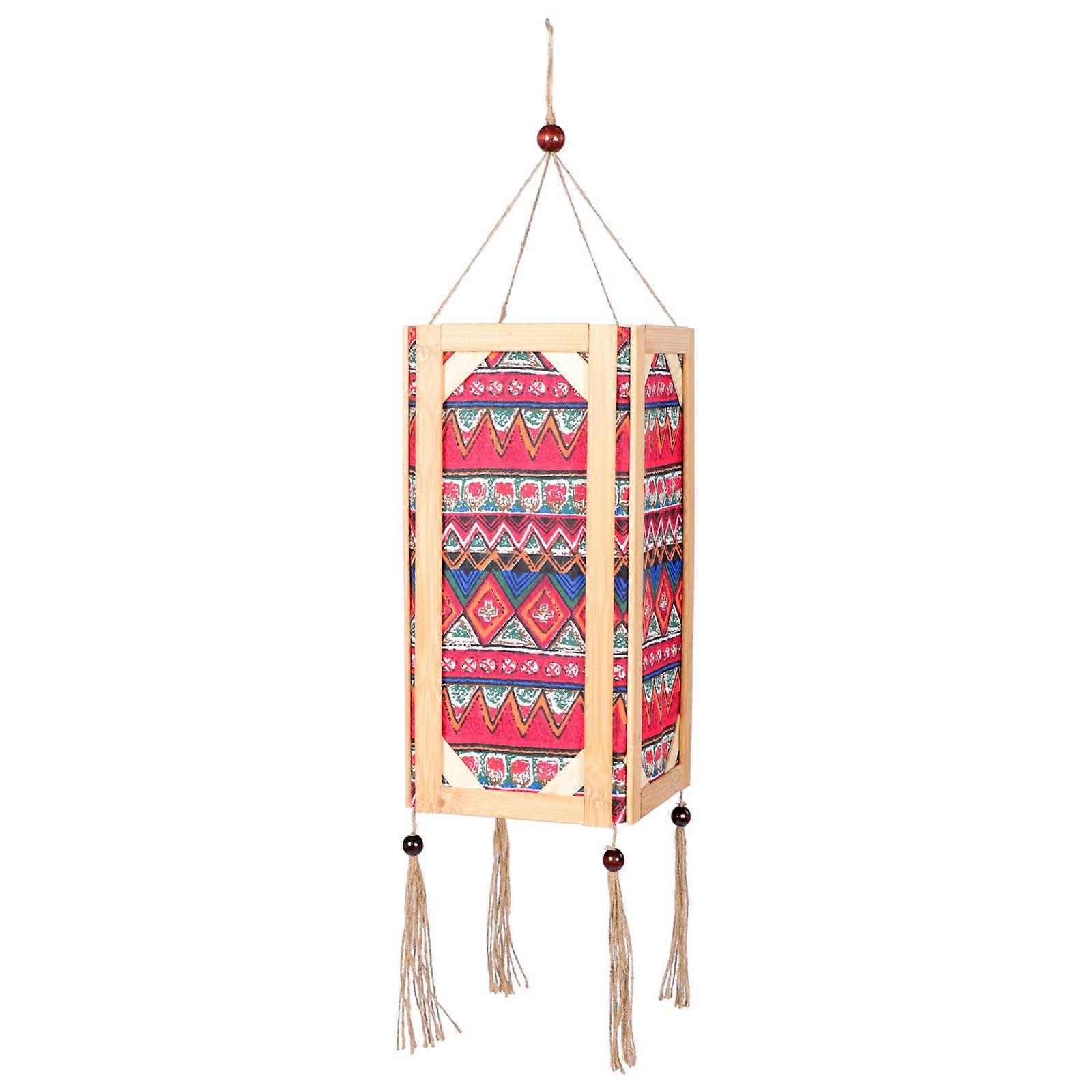 1Pc Lamp Shade Bamboo Tassel Hotel Inn Lamp Shade for Light Decor Using