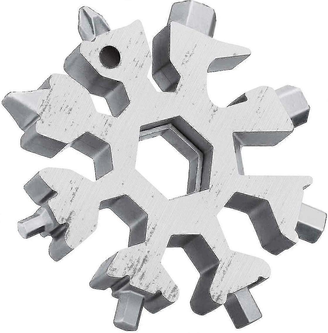 18 In 1 Multi-tool Snowflake Shape Phillips Screwdriver/cord Wrench Kit Portable Stainless Steel Repair Tool