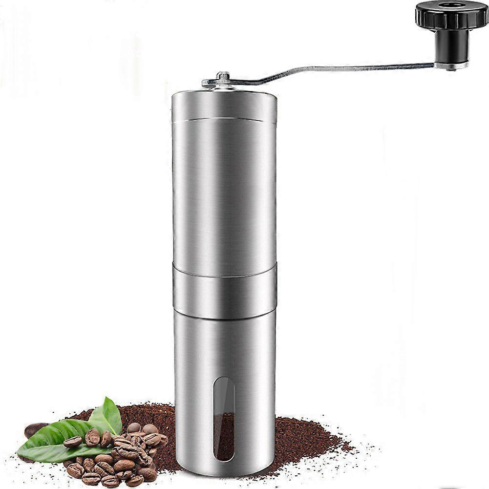 Manual Coffee Grinder, Stainless Adjustable Small Hand Held Crank Mill