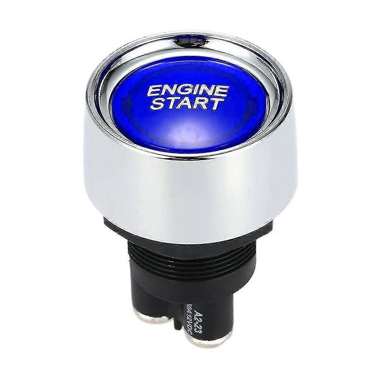 Push Button Engine Start Switch,12v-24v 50a Universal Car Engine Start Switch Start Button Ignition Switch With Led Light,blue