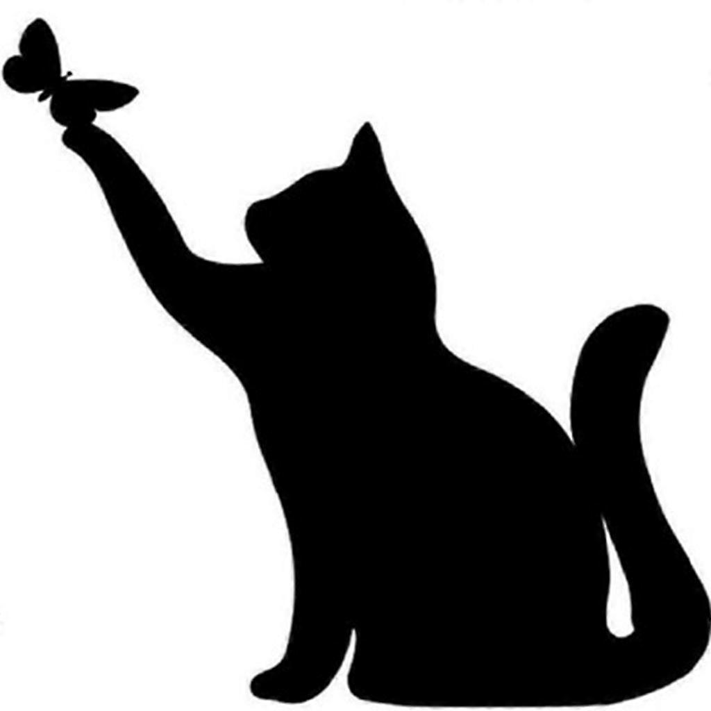 מתכת חיה שחור לחתול צללית דקורטיבית הימור גן פסלי חוץ חצר דשא קישוטי ליל כל הקדושים