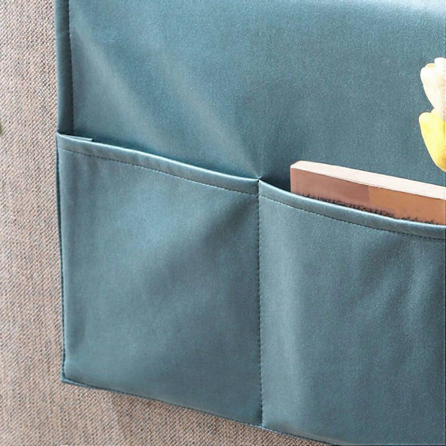 Sofa Hanging Bag Thickened Multi Grid Design High Capacity Dust-proof Waterproof Sofa Armrest Cover