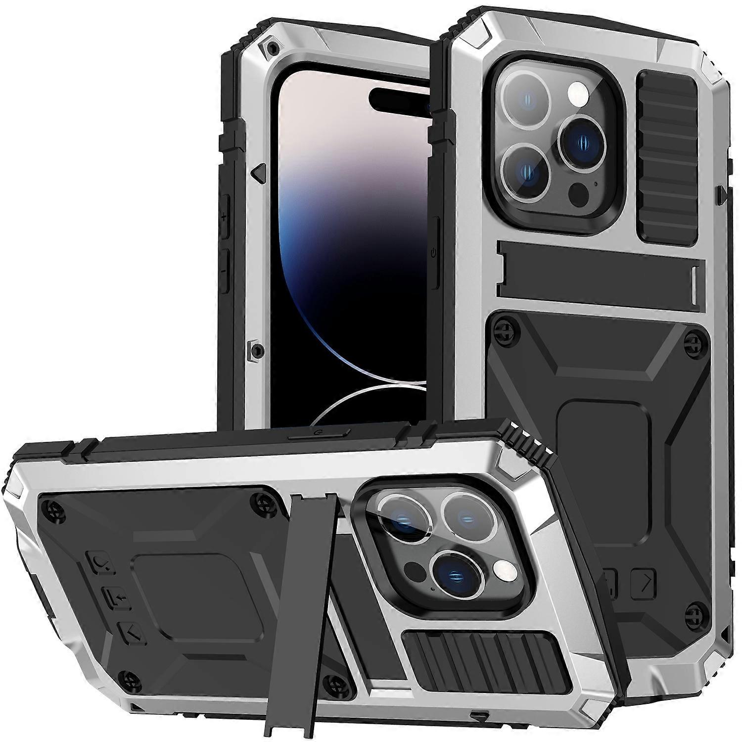 For iPhone 14 Pro Max R-JUST Shockproof Waterproof Dust-proof Case with Holder