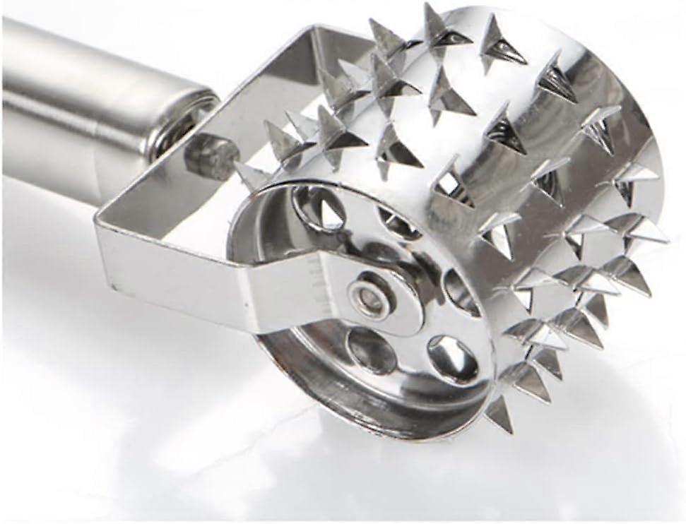 Stainless Steel Meat Tenderizer Roller Design for Steak and Chicken, Ergonomic Handle, Easy to Clean, Durable Construction