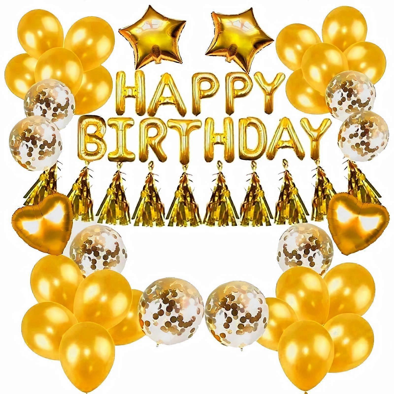 Decoración de cumpleaños (oro #1)