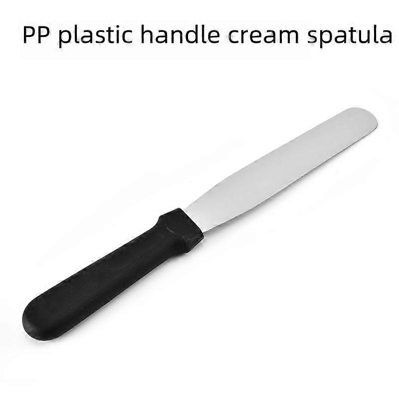 Spot 6 polegadas 8 polegadas 10 polegadas 12 polegadas de aço inoxidável alça de plástico creme espátula bolo beijador raspador ferramenta de cozimento