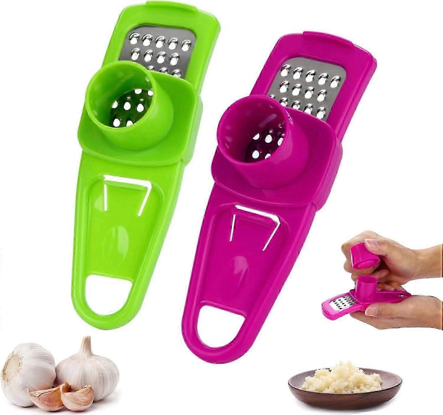Garlic Grinder,Hand Pulled Garlic Grinder,Manual Push-Pull Garlic Press For Home