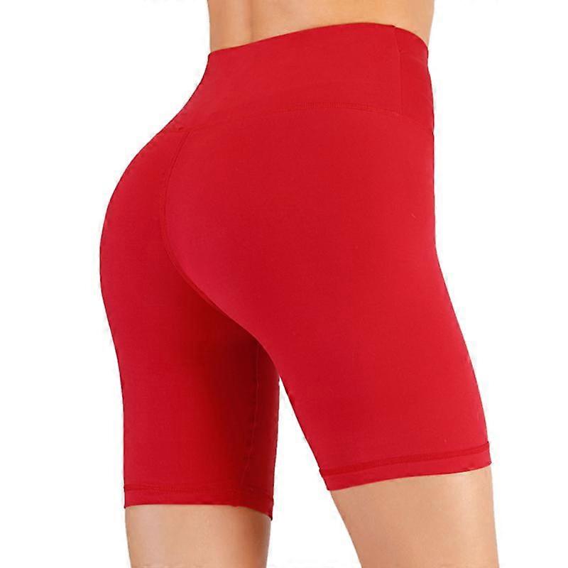 Solid Color 5 Points Sports Shorts Outdoor Running Cycling Pants Hips High Waist Leggings