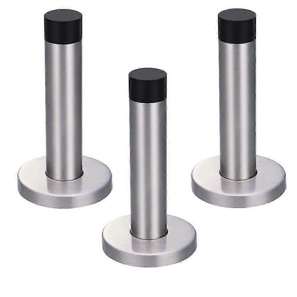 3 Pack Door Stops Chrome Door Stoppers Wall Mounted