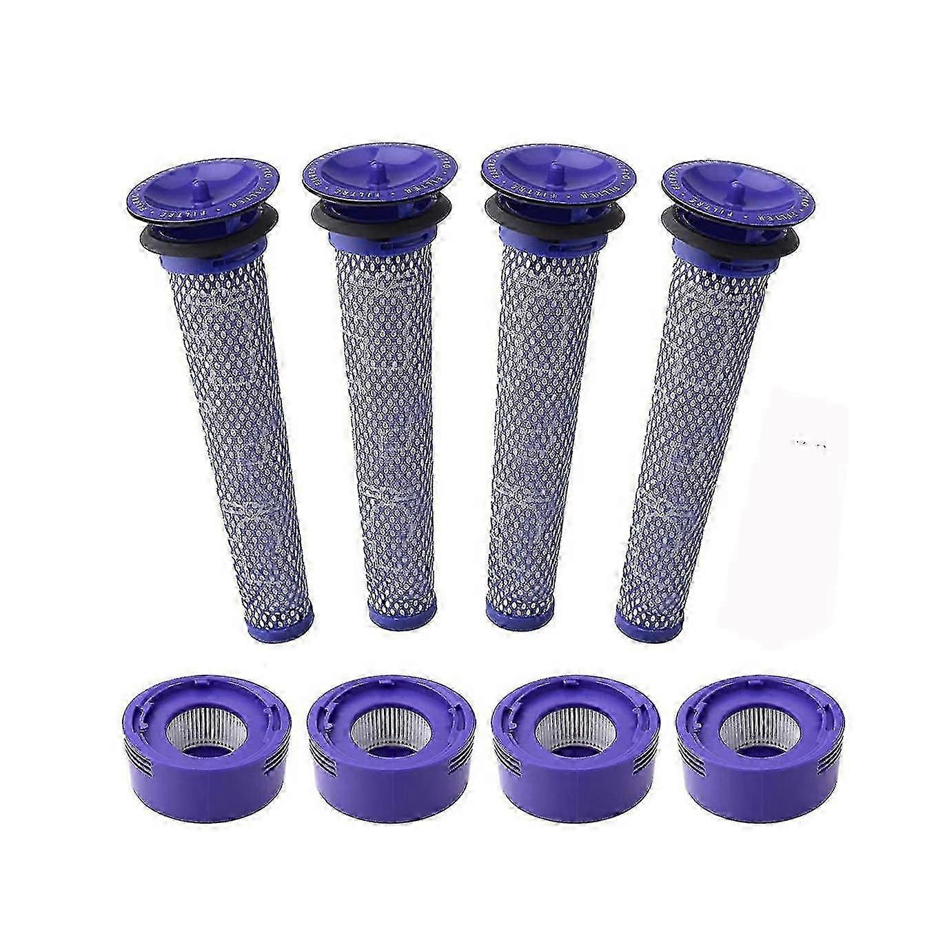 Vacuum Filter Kit For Dyson V7, V8 4 Post Filter, 4 Pre Filter