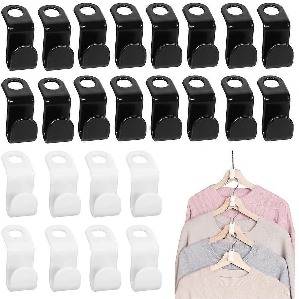 100 Pcs Clothes Hanger Connector Hooks for Closet, Space-Saving Hanger Extender, Durable Plastic, Cascading Design