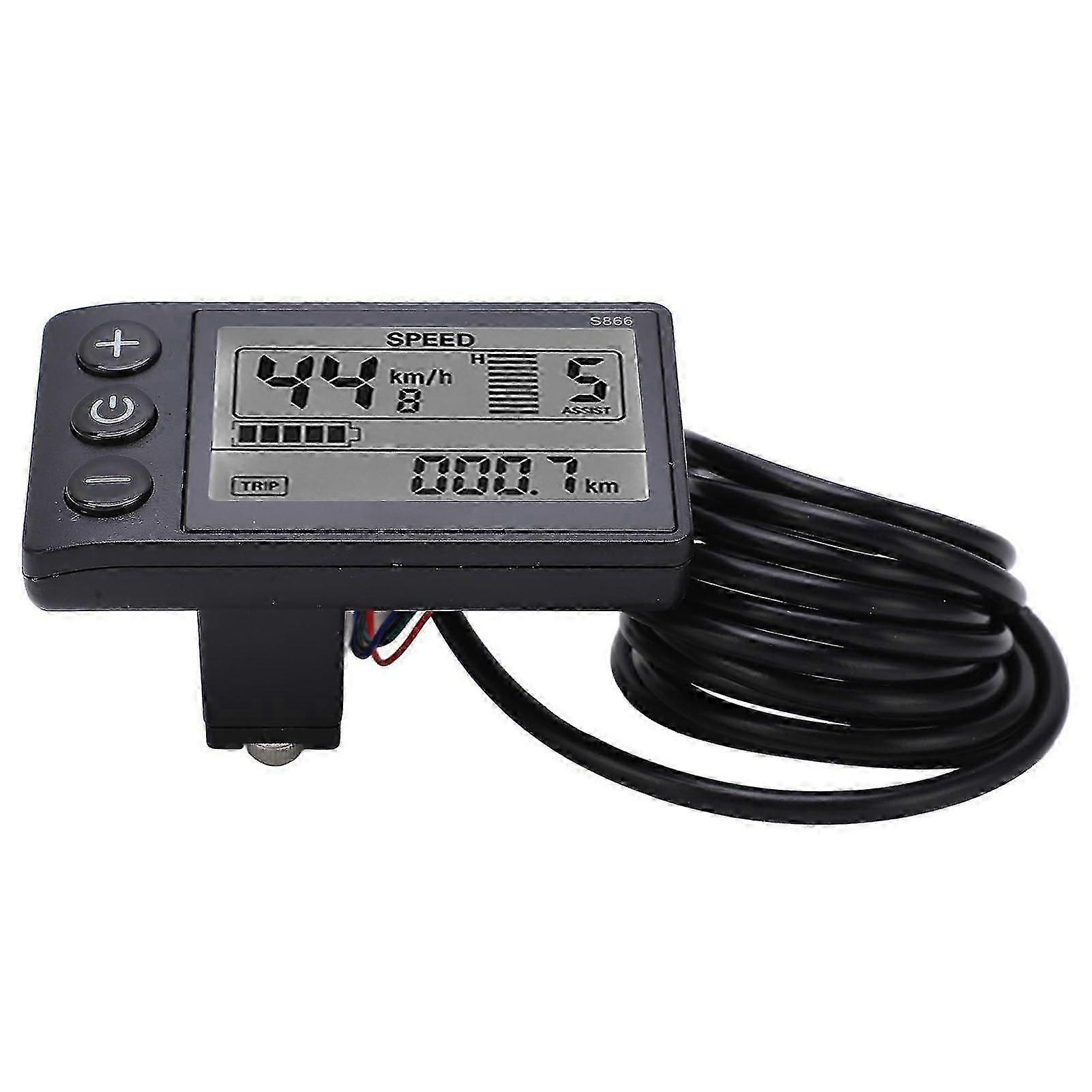 S866 E-Bike Display 24V-48V - LCD Meter Mit SM Stecker