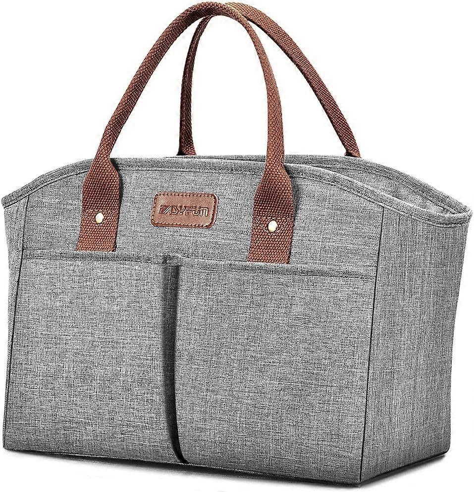 Insulated Thermal Lunch Tote Bag with Drink Holde