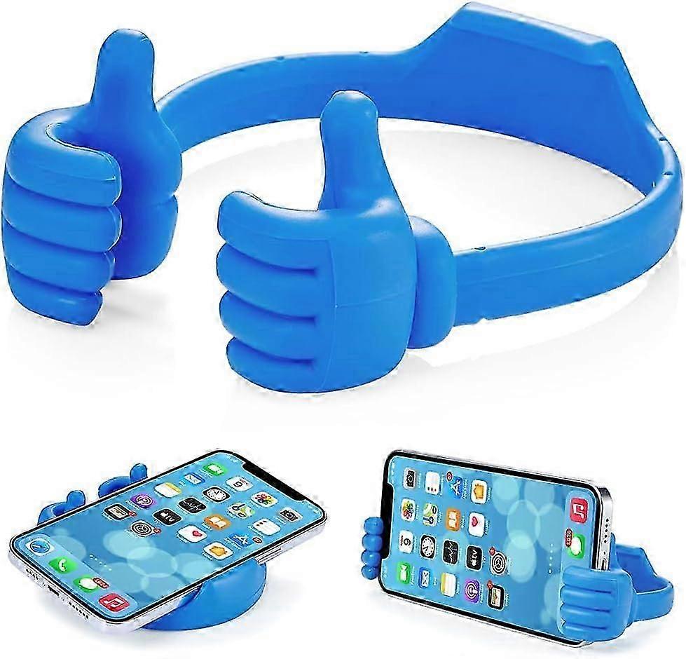 3PCS Mobile Phone Holder for Desk, Universal Flexible Mobile Phone Stand for Tablet Holder(Blue)