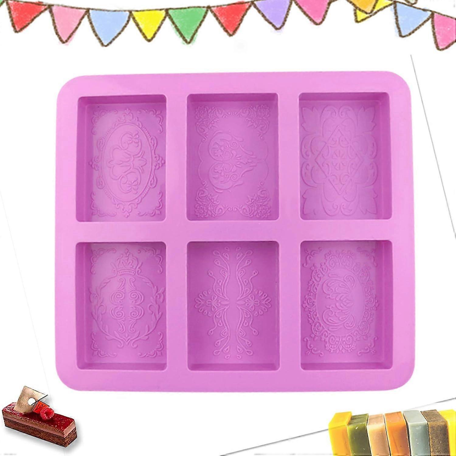 Reusable Silicone Soap Molds, Non-Stick Surface for Easy Release and Cleanup, Unique Design Adds Artistic Touch to Your Diy Handmade Soap and Other