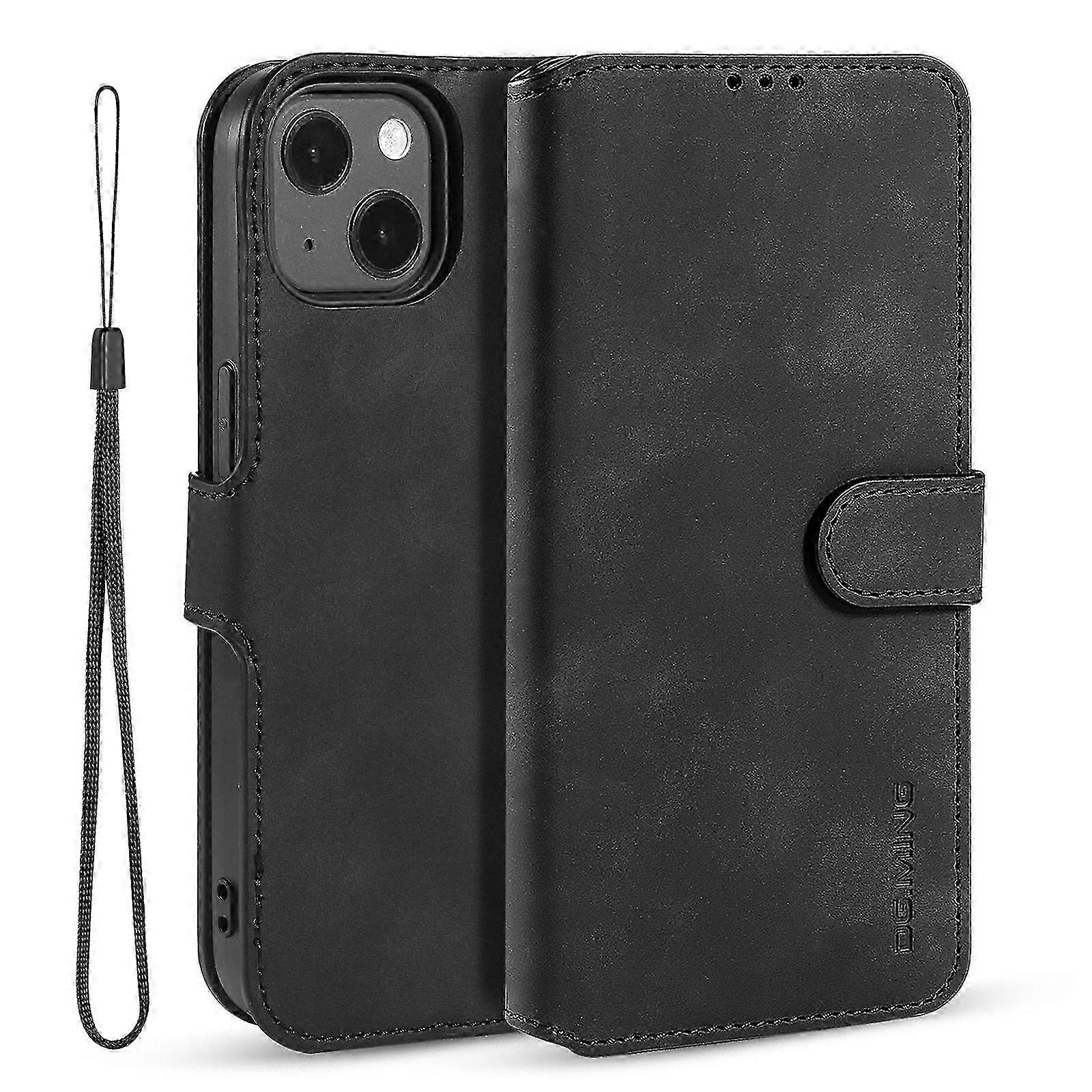 DG.MING Retro Leather Case compatible iPhone 13_Gift for G