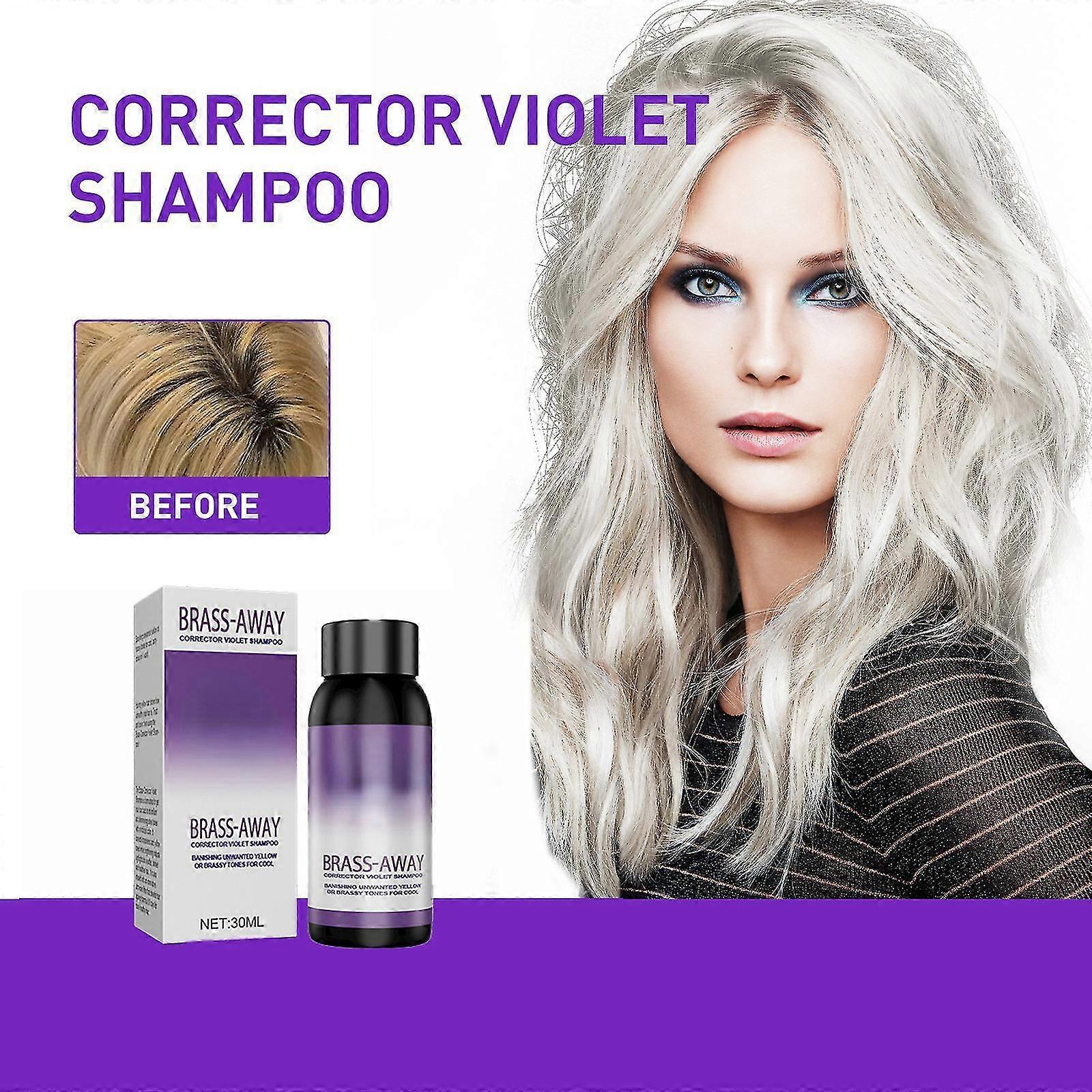 2x شامبو بنفسجي مصحح نحاسي ، شامبو أرجواني مضاد لللون الأصفر للأشقر ، شامبو بنفسجي ، يزيل النحاس