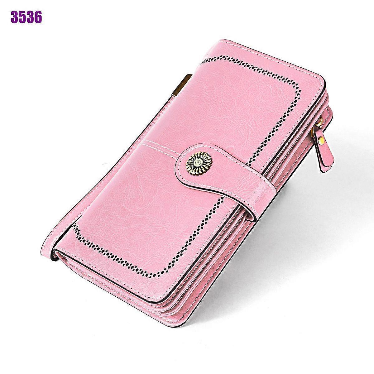 محفظة نسائية طويلة كبيرة الزيتنوعمحفظة مخلب جلدية مشمعة محفظة معصم منظمة نوع المحفظة12