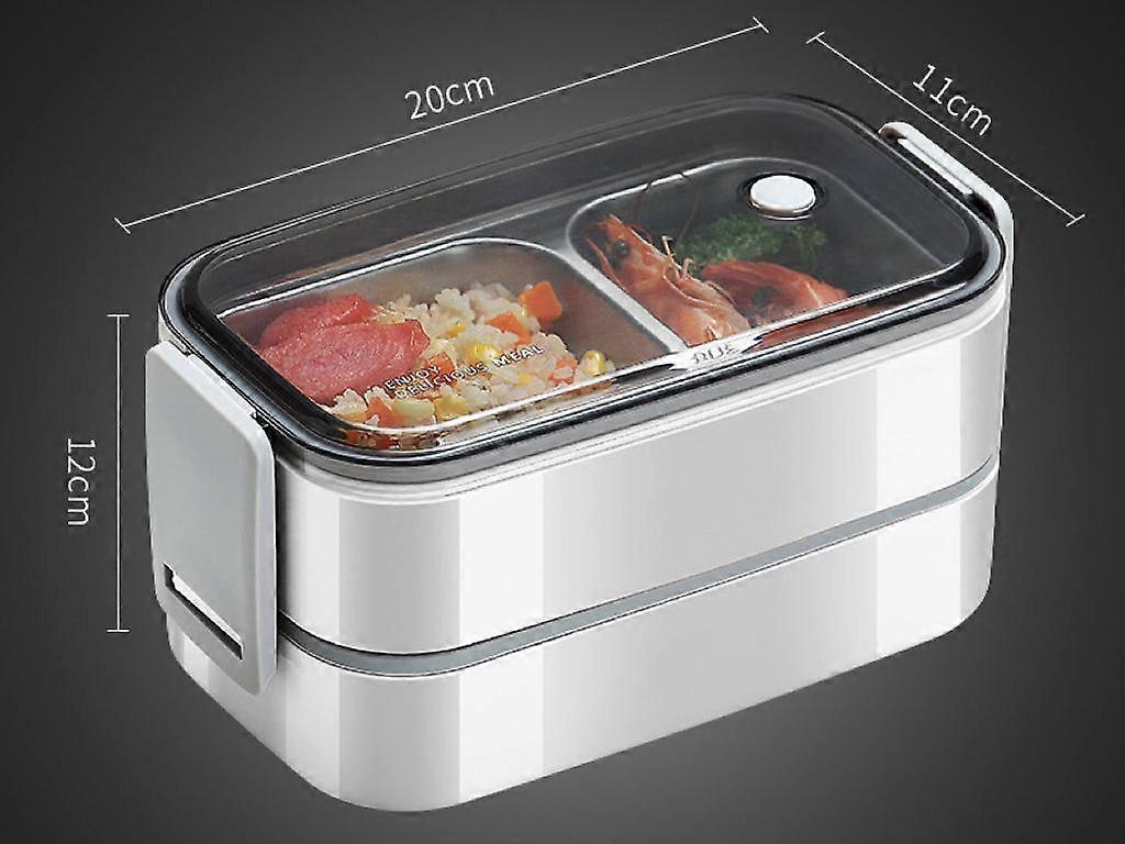 304 stainless steel lunch box for Adults Kids School Office 1/2 Layers Microwavable portable Grids bento Food Storage Containers