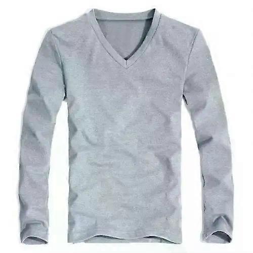 T-shirt slim pullover in cotone con scollo a V
