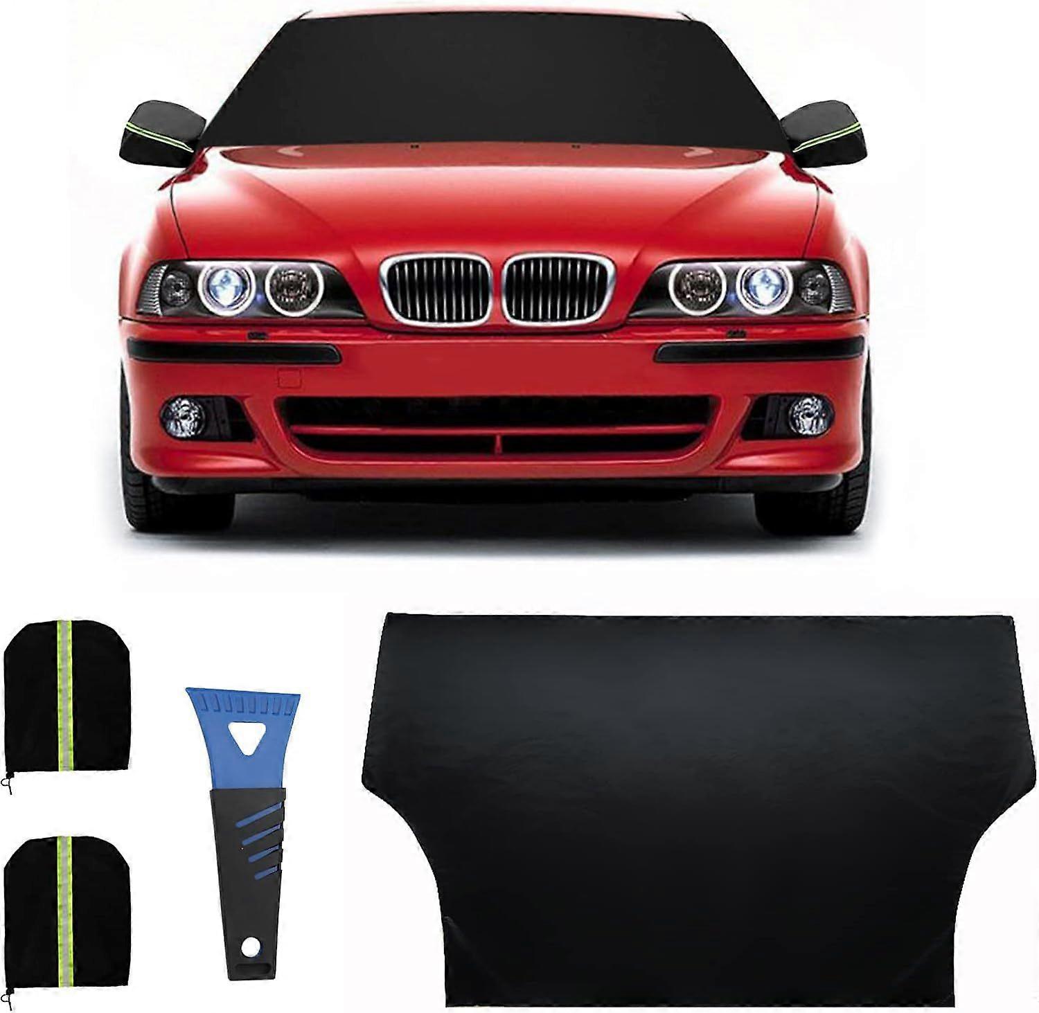 Car Windshield Cover for Ice and Snow, Car Windshield Snow Cover with 2 Mirror Covers,Magnetic Windshield Cover for Ice and Snow Ice Removal Wiper Pro